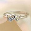 Era un producto nuevo 60 puntos diamante de simulación anillo de red para influencers anillo de diamante de cortejo anillo de boda pequeño y elegante para mujer