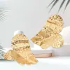 Pendientes Metálicos de Venta Caliente Transfronteriza, Pendientes Geométricos de Estilo Moderno y Fresco, Pendientes de Diseño de Moda con Superficies Cóncavas y Convexas Brillantes Lote