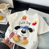 Camiseta de Manga Corta Infantil con Muñeco Tridimensional al por Mayor Verano Nuevo Holgada Dibujos Animados Coreanos Top Camisa Básica Elegante Camiseta de Moda