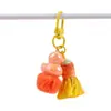 Comercio Exterior Colgante de Hilo de Algodón con Borla Tejida Accesorios para Joyería Hechos a Mano DIY Colgante de Llavero con Borla de Pato Decoración