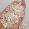 Mezcla Dorada Lentejuela Perla Estrellas Trébol de Cuatro Hojas Slime DIY Pegamento de Gota Relleno de Barro Cristal Parche para Arte de Uñas
