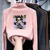 Camiseta térmica con forro de forro polar para niñas, colección otoño/invierno 2026, linda camiseta interior de manga larga con cuello redondo, camiseta cálida para niños mayores