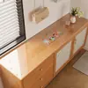 Alfombrilla de cabinet de zapatos transparente de dibujos animados, protector impermeable y a prueba de aceite de vidrio blando de PVC para encimera de mueble de TV, alfombrilla lavable para aparador