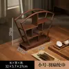 Suporte de Mesa em Madeira Maciça Estilo Chinês para Xícaras de Chá Conjunto de Chá Prateleira de Armazenamento para Chá Armazenamento de Bule Pequeno Exibição de Bule de Argila Roxa