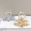 Nuevo Clip de Pelo de Flor de Cristal de Moda Estilo Coreano para Mujer, Pasador de Lujo Ligero para la Parte Trasera de la Cabeza, Accesorio de Pelo de Alta Gama para Primavera y Verano