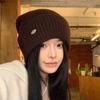 Gorro de lana mezclada con cabeza grande de Corea del Sur, suave y encerado, para mujer, otoño e invierno, grueso y cálido, con protección auditiva a prueba de frío, Baotou