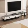 Mesa de centro em placa de rocha, rack de TV moderno, armário de chão minimalista, suporte de TV, mesa de centro, design tudo-em-um, estilo de luxo leve, armário de armazenamento extensível
