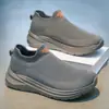 Transfronterizos Tallas Grandes 47 Otoño Nuevo Transpirables Suela Ancha Horma Ancha Zapatos Tipo Calcetín Slip-on Zapatos Deportivos Zapatos de Correr para Parejas