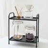 Estante de Almacenamiento de Escritorio para Dormitorio Nórdico Estante de Almacenamiento para Baño Mesa de Almacenamiento para Cocina Estante de Almacenamiento de Múltiples Niveles de Piso de Hierro