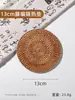 Tapete Isolante Térmico de Rattan Trançado para Mesa de Jantar Doméstica, Mesa de Trabalho, Anti-Queimadura para Xícara de Chá, Bule, Panela, Prato, Tigela, Mesa