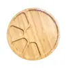 Atacado do Fabricante Bandeja de Bambu Estilo Japonês Churrasco Salada Prato de Frutas Secas Prato Redondo para Lanches de Frutas Prato para Pizza Sobremesa