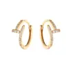 Pendientes de botón de plata S925 de moda transfronteriza, totalmente incrustados de diamantes para mujer, pendientes de nicho populares únicos y de alta gama