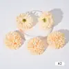 Simulación de Fábrica Flor de Crisantemo Rocío Flor Artificial Cabeza de Crisantemo Ping Pong Flor Decorativa de Boda Tocado