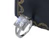 Xiyin Venda Quente Europeu e Americano Anel Feminino Quadrado Diamante Zircon Anel Comércio Exterior Jóias Acessórios Atacado Fornecimento Transfronteiriço