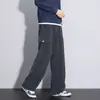 Novedad Otoño/Invierno 2026: Pantalones de Trabajo Casuales para Hombre de Punto Pesado de Pierna Recta con Jacquard de Patrón de Dinero, Modernos y Cómodos