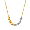 Collar de siete cuentas para mujer, moderno modelo nuevo 2026, diseño bicolor, lujo ligero, estilo vintage, cadena versátil y de nicho para la clavícula