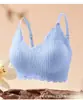 Ropa interior de encaje con rayas de burbujas para mujer, sujetador con cierre en la espalda, top tipo tubo sin costuras, transpirable, respetuoso con la piel, chaleco deportivo
