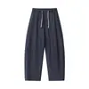 Pantalones Casuales de Verano Estilo Japonés con Cordón Ligero Pierna Recta para Viajar Pantalones Ligeros para Hombre Pantalones Versátiles de Color Sólido