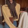 Bufanda de Cuadros Pata de Gallo para Mujer Invierno 2024 Nueva Borla Estilo Coreano Imitación Cachemira Bufanda Versátil Bufanda Cálida para Hombre