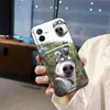 Adequado para Capa de Celular Vivo, Tendência Fofo Animal de Estimação Foto Selfie Gato Porta-Moedas Cartão Digital Cachorro Homens e Mulheres Casal