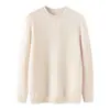 Suéter 100% Cachemir Puro Infantil para Niños y Niñas Nuevo Cuello Redondo Color Sólido Jacquard Jersey Casual Suéter Base Cálido