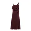 Comercio Exterior 2026 Primavera Nuevo Estilo Europeo y Americano Moda para Mujer Sexy Asimétrico Vestido Midi 8840386