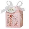 Amazon nueva hermosa etiqueta de fuegos artificiales caja de dulces hueca con láser personalidad estrella de cinco puntas embalaje caja de dulces caja de regalo