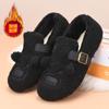 Zapatos de Invierno Nuevos de Moda Antideslizantes Peludos Forrados de Lana y Engrosados Zapatos de Madre Cálidos y Cómodos Zapatos de Algodón para Mujer de Una Pierna para el Hogar
