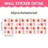 Nuevo adhesivo de pared de lazo rosa en estilo bohemio para habitaciones de niñas, decoración de pared, adhesivo para pared y ventana, PVC autoadhesivo