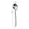 Juego de Cuchillo, Tenedor y Cuchara Estilo Occidental de Acero Inoxidable 304, Juego de 4 Piezas de Cuchillo y Tenedor para Bistec de Alta Gama Grado Hotelero con Mango Cuadrado, Cuchara para Postre