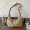 Moda Estilo Coreano Chaqueta de Algodón Bordado Bolso de Hombro Único 2026 Nuevo Bolso Tote de Gran Capacidad para el Trabajo Versátil Bolso Cruzado Casual