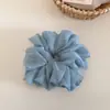 Suave y Etéreo Scrunchie de Gasa, Lazo para Cola de Caballo Esponjoso Estilo Francés, Accesorio para el Cabello Versátil, Nuevo Modelo