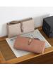 Billetera Larga Transfronteriza para Mujer 2026 Estilo Nuevo Hebilla Simple y de Moda Plegable Ranuras Múltiples para Tarjetas Cartera de Cuero Monedero con Cremallera