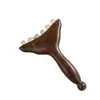 Masajeador Pequeño de Cuerno de Cabra para Rostro y Cuello, Herramienta Especial de Raspado para Belleza, Palo de Masaje Meridianos de Sándalo, Herramienta Mágica para Despejar Meridianos, Peine de Masaje