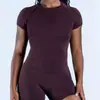 Camiseta Deportiva Ligera de Yoga Transfronteriza Dfyne de Alta Elasticidad Sin Costuras para Mujer