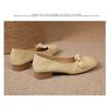 Zapatos de mujer de una sola capa con punta cuadrada, estilo retro, suaves y combinables, de primavera 2023, nuevos zapatos de tacón medio y bajo, zapatos de tacón grueso para mujer.