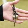 Colgante Creativo y Personalizado de Candado de Amor con Llave, Accesorio Decorativo Unisex para Bolsa, Llavero Vintage de Cuero Tejido