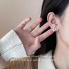 Elegantes Pendientes Florales con Diseño Único, Pendientes Clip de Perlas en Espiral Estilo Francés para Mujeres Sin Perforaciones, Dulces y Versátiles