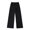 Pantalones Anchos Cálidos Estilo Americano Perezosos Otoño e Invierno Nuevos Versátiles Adelgazantes Cintura con Cordón Elástico Pantalones Deportivos de Yoga Pantalones Largos hasta el Suelo