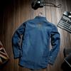 2025 Primavera y Otoño Comercio Exterior Aliexpress Chaqueta Camisa de Mezclilla Manga Larga Lavada Ajustada Estilo Coreano Delgada para Hombre Venta al por Mayor