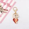 Lindo Llavero de Gato de Picas Llavero de Estilo Dulce y Cool para Chica Negra Colgante para Bolso Llavero Regalo