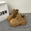 Botas Martin de Outono 2025 Novas de Jeans Estilo Doce Cool para Mulheres, Sola Grossa Aumento de Altura Fita Estilo Britânico Botas Individuais