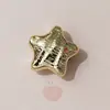 Acrílico Chapado en UV Fantasía Estéreo Agujero Recto Onda de Agua Estrella de Cinco Puntas Corazón Colgante Hecho a Mano DIY Material para Cuentas