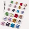 Joias para Unhas Artísticas de Açúcar Rochoso Diamantado Retangular Ângulo Reto Fundo Pontiagudo Diamante Quadrado Cubo de Gelo de Açúcar Pedras Strass para Unhas de Vidro Atacado Strass de Cristal