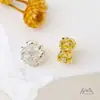 Chapado en cobre oro de 18 quilates fuerte retención de color microincrustación circonita cúbica cuentas espaciadoras flor estrella de cinco puntas agujero grande cuentas sueltas DIY abalorios accesorios de joyería