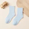 Calcetines para Niños 2026 Primavera 10A Calcetines Antibacterianos Color Sólido para Niños Bebé Desodorantes Antiácaros Calcetines de Media Pantorrilla Estilo Delgado de Verano