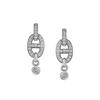 Brincos de zircônia com diamantes estilo frio, todos combinados, brincos de nariz de porco simples e modernos, brincos elegantes europeus e americanos requintados para mulheres