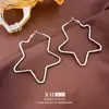 Pendientes Europeos y Americanos Exagerados Grandes de Cinco Puntas Moda Niche Normcore Pendientes de Estrella Retro Elegantes Pendientes de Gama Alta