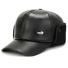 Gorra de Béisbol con Visera Cálida de Terciopelo para Hombres de Mediana Edad y Mayores, Protección para los Oídos, Estilo Papá, Moda Tendencia, Resistente al Frío