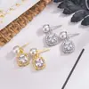 Pendientes de Perla de Azúcar de Estilo Coreano Sencillos para Mujer, Exquisito Diseño de Nicho, Lujo Accesible, Súper Brillantes, Gama Alta, Pendientes Elegantes y Versátiles